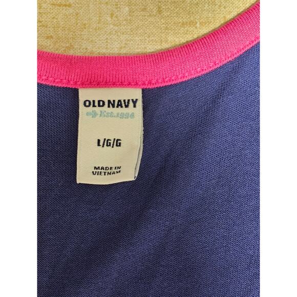 Old Navy Womens Tank Dress Sz Large Y2k Contrast Trim Midi NWT - Picture 3 of 7